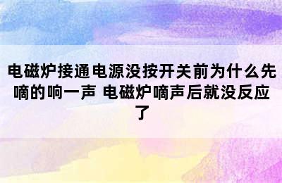 电磁炉接通电源没按开关前为什么先嘀的响一声 电磁炉嘀声后就没反应了